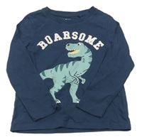 Tmavomodré triko s dinosaurem C&A