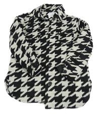 Černo-šedá vzorovaná košilová bunda zn. Primark