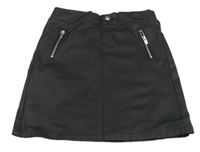 Černá koženková sukně se zipy H&M