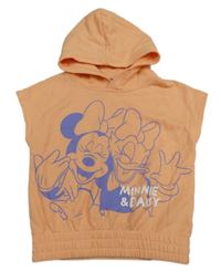 Neonově oranžová tepláková vesta s Minnie a Daisy a kapucí H&M