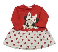 Červeno-bílé teplákové šaty s Minnie H&M