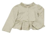 Světlebéžová melírovaná propínací mikina Mayoral