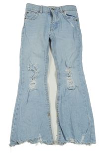 Světlemodré flare rifle s prošoupáním Zara