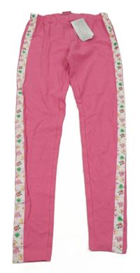 Nové - růžové legíny s proužkem Y.F.K.