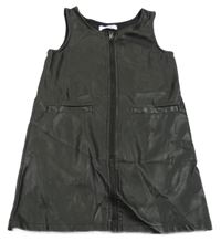 Černé koženkové šaty Primark