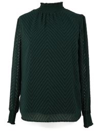 Dámská tmavozelená vzorovaná šifonová halenka Only