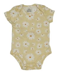 Béžové květované pruhované body