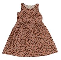 Světlevínovo-černé vzorované bavlněné šaty H&M