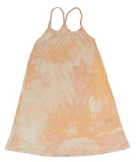 Meruňkovo-bílé batikované šaty H&M
