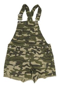 Khaki army riflové laclové kraťasy Denim Co.