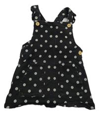 Černé puntíkaté riflové laclové šaty F&F
