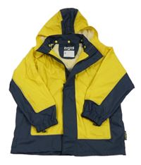 Tmavomodro-žlutá nepromokavá bunda s kapucí Playshoes
