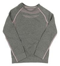 Šedo-růžové funkční triko Lupilu