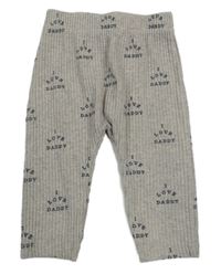 Šedobéžové žebrované tepláky s nápisy George