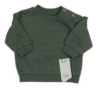 Nové -Khaki melírovaná mikina George 