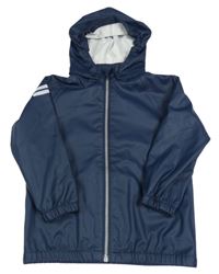 Tmavomodrá nepromokavá bunda s kapucí H&M