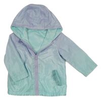 Lila-mentolová šusťáková jarní bunda s kapucí Dunnes