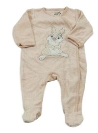 Pudrový sametový puntíkatý overal s Thumperem C&A