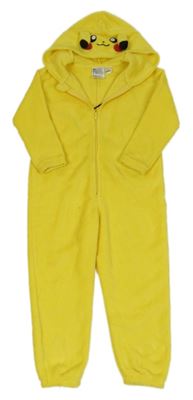 Žlutá chlupatá kombinéza a kapucí - Pikachu H&M