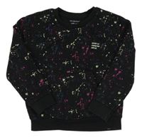 Černo-barevná vzorovaná mikina s nášivkou Primark