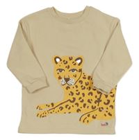 Světlebéžová mikina s leopardem Tu