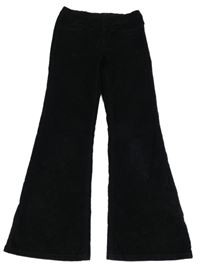 Černé flare manšestráky H&M