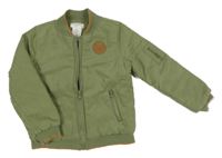 Khaki šusťákový zateplený bomber 