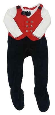 Kostým - Bílo-červeno-černý overal s netopýrem F&F