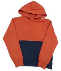 Červeno-tmavomodrá mikina s kapucí H&M