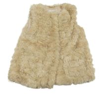 Béžová kožešinová podšitá vesta M&S
