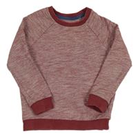 Červeno-bílá melírovaná mikina Nutmeg