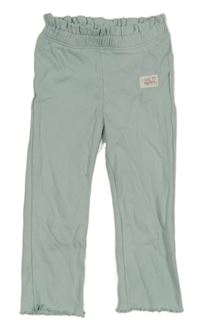 Světlemodré žebrované tepláky Pocopiano