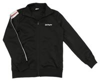 Černá propínací sportovní mikina s nápisem Chapter young