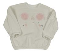 Bílá plyšová mikina s myškou Next 