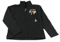 Černá softshellová bunda s kravičkami Global