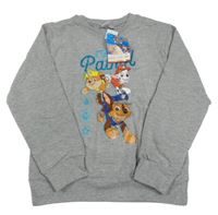 Nové - Šedá mikina s pejsky - Tlapková patrola Nickelodeon 