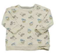 Smetanová mikina s Mickeym a Donaldem Disney