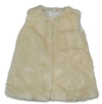 Smetanová kožešinová podšitá vesta John Lewis