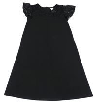 Černé šaty s krajkou C&A