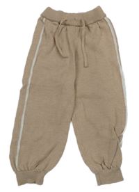 Béžové úpletové kalhoty s proužky Matalan