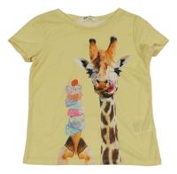 Žluté tričko se žirafou H&M