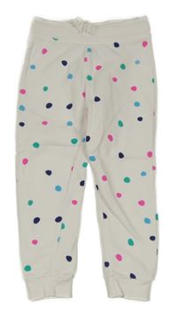 Bílé tepláky s barevnými puntíky St. Bernard