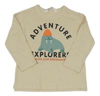 Béžové triko s mrožem H&M