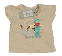 Nové - Béžové tričko s jogínkami Primark