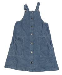 Šedé manšestrové propínací šaty Tu