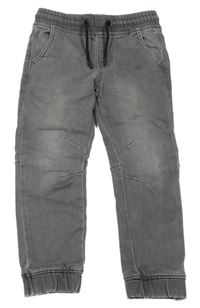 Šedé slim cuff rifle Denim Co.