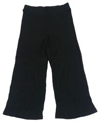 Černé žebrované culottes kalhoty CUBUS AS