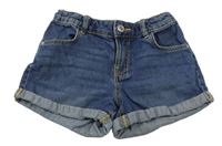 Modré MID RISE riflové kraťasy Denim Co.