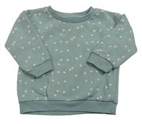Olivovošedá mikina se srdíčky PRIMARK