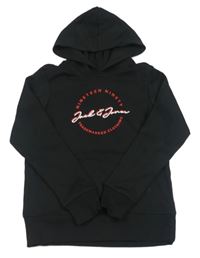 Černá mikina s logem a kapucí JACK&JONES